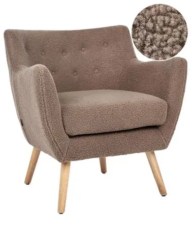Armchair DRAMMEN Boucle Brown - Living Room