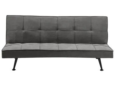 Sofa Bed 3 Seater HASLE Fabric Dark Grey - Living Room