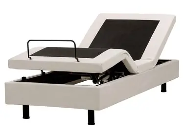 Adjustable Bed without Headboard Fabric CASTELLAN 80 x 200 cm (EU Small Single) Light Beige - Bedroom