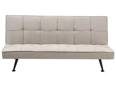 Sofa Bed 3 Seater HASLE Fabric Beige - Living Room