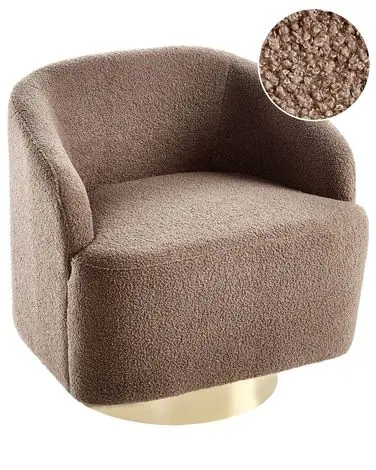 Armchair LAVIK Fabric Brown - Living Room
