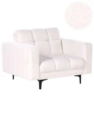 Armchair ALNES Boucle White - Living Room
