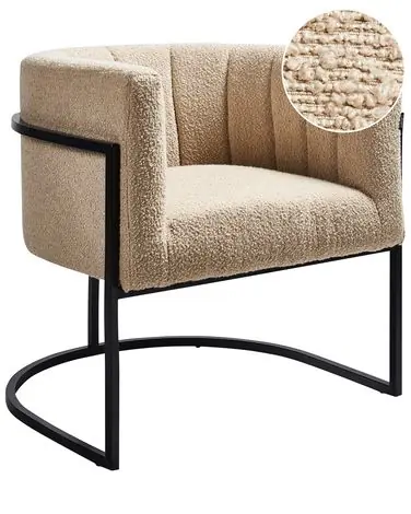 Armchair LARVIK II Boucle Beige - Living Room