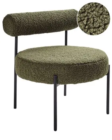 Armchair ALPHA Boucle Green - Living Room