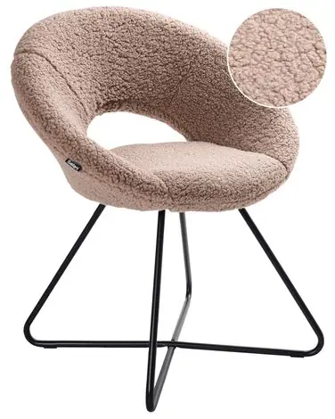 Dining Chair RACHEL Boucle Taupe - Dining Room