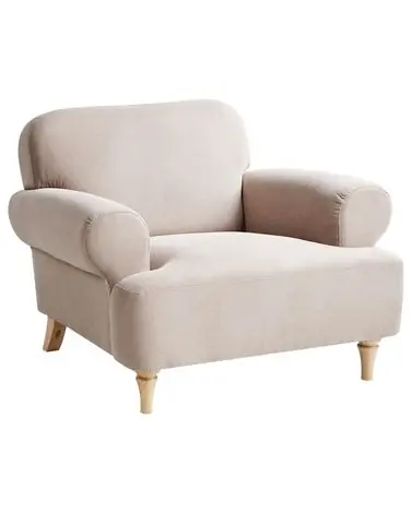 Armchair KIBERG Fabric Taupe - Living Room