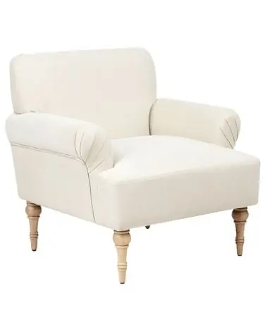 Armchair FREDROS Fabric Light Beige - Living Room