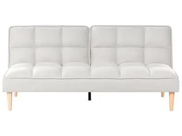 Sofa Bed 3 Seater SILJAN Fabric Off-White