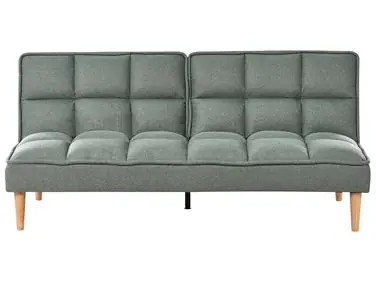 Sofa Bed 3 Seater SILJAN Fabric Light Green - Living Room