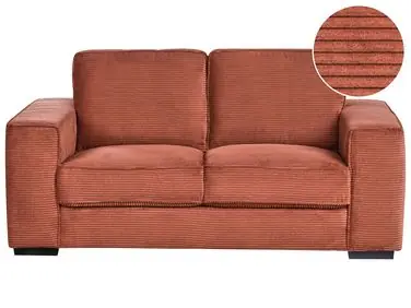 2 Seater VIKRAN Corduroy Golden Brown - Living Room