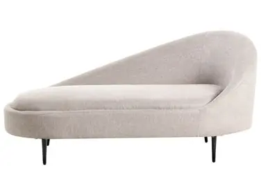 Chaise longue derecho VALREAS Tela Gris pardo - Sala de estar