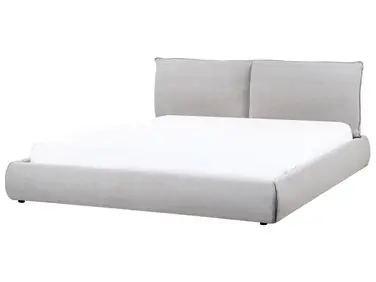Cama Tela VINAY 180 x 200 cm Gris claro - Dormitorio