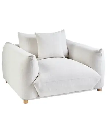 Sillón LUVOS Tela Blanco crema - Sala de estar