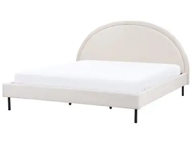 Cama Tela MARGUT 180 x 200 cm Beige claro - Dormitorio