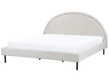 Cama Tela MARGUT 180 x 200 cm Gris claro - Dormitorio
