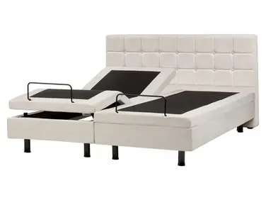 Cama ajustable Tela DUKE 160 x 200 cm Beige claro - Dormitorio