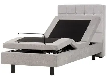 Cama ajustable Tela DUKE 90 x 200 cm Gris claro - Dormitorio