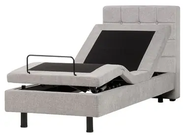 Adjustable Bed Fabric DUKE 80 x 200 cm (EU Small Single) Light Grey - Bedroom