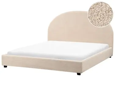 Waterbed Boucle VAUCLUSE 160 x 200 cm (EU King Size) Beige - Bedroom
