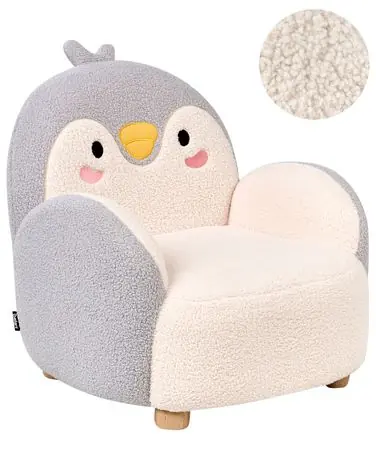 Sillón infantil Pingüino FYN Bouclé Gris - Sala de estar