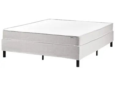 Cama continental sin cabecero Tela COUNTESS 160 x 200 cm Gris claro - Dormitorio