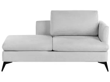 Chaise longue derecho SIEVOZ Tela Gris claro - Sala de estar