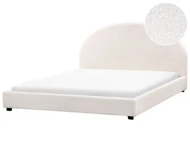 Cama de agua Bouclé VAUCLUSE 180 x 200 cm Blanco crema - Dormitorio
