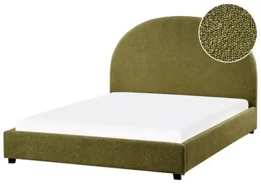 Cama de agua Bouclé VAUCLUSE 140 x 200 cm Verde oliva - Dormitorio