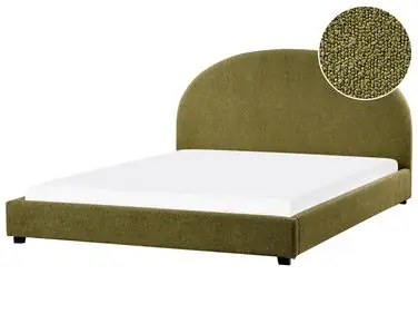 Cama de agua Bouclé VAUCLUSE 180 x 200 cm Verde oliva - Dormitorio