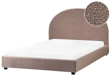 Cama de agua Bouclé VAUCLUSE 140 x 200 cm Gris pardo - Dormitorio