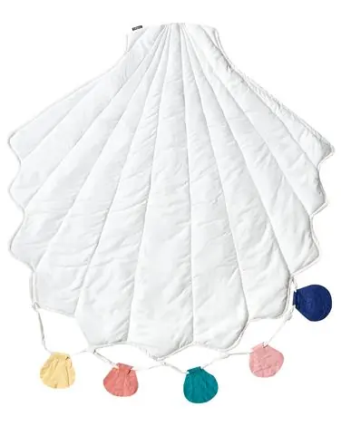 Alfombra de juego infantil KADMEA 110 x 110 cm Algodón Blanco - Accesorios decorativos