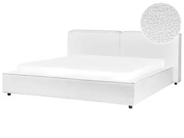 Waterbed Boucle LINARDS 180 x 200 cm (EU Super King) White - Bedroom