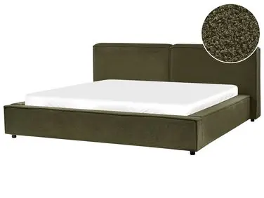 Waterbed Boucle LINARDS 180 x 200 cm (EU Super King) Dark Green - Bedroom