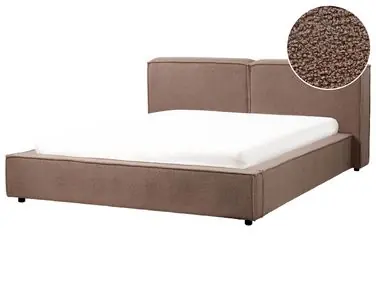 Waterbed Boucle LINARDS 160 x 200 cm (EU King Size) Brown - Bedroom