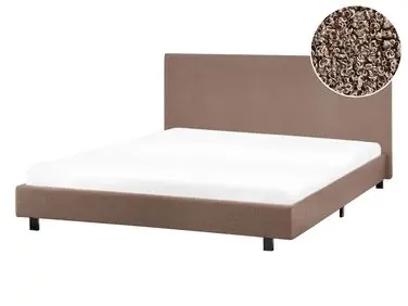 Waterbed Boucle ALBI 140 x 200 cm (EU Double) Brown - Bedroom
