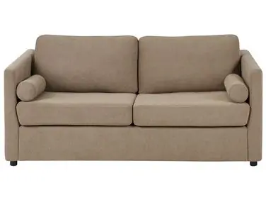Sofa Bed INKOO Fabric Brown - Living Room