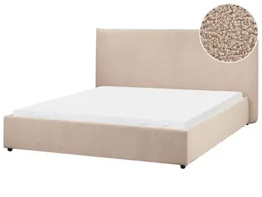 Waterbed Boucle LAVAUR 160 x 200 cm (EU King Size) Taupe - Bedroom