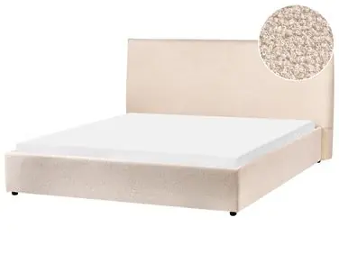 Waterbed Boucle LAVAUR 160 x 200 cm (EU King Size) Beige - Bedroom