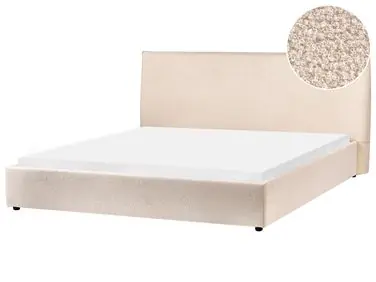Waterbed Boucle LAVAUR 180 x 200 cm (EU Super King) Beige - Bedroom
