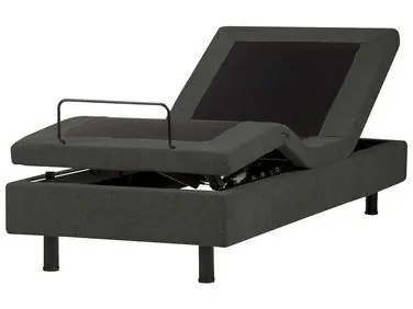 Adjustable Bed without Headboard Fabric CASTELLAN 80 x 200 cm (EU Small Single) Dark Grey - Bedroom