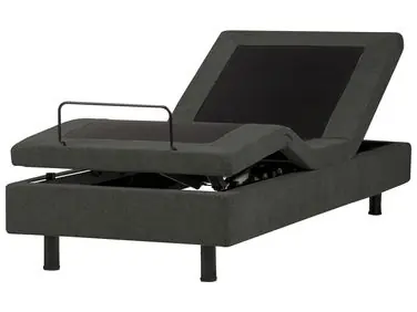 Adjustable Bed without Headboard Fabric CASTELLAN 90 x 200 cm (EU Single) Dark Grey - Bedroom