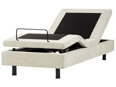 Adjustable Bed without Headboard Fabric CASTELLAN 90 x 200 cm (EU Single) Beige - Bedroom