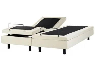 Adjustable Bed without Headboard Fabric CASTELLAN 180 x 200 cm (EU Super King) Beige - Bedroom