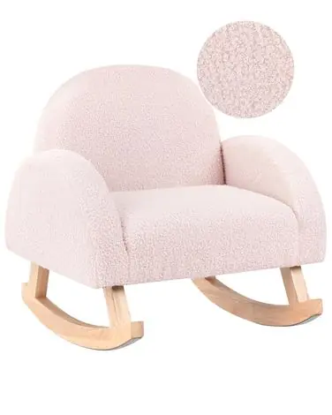 Mecedora infantil HUG Bouclé Rosa pastel - Habitación infantil