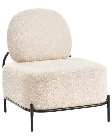Armchair LUNDE Fabric Beige - Living Room