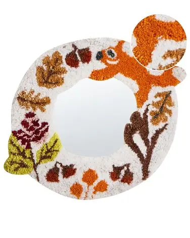 Wall Mirror BORITI 51 cm 40 cm Cotton White - Home Accessories