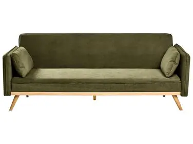 Sofa Bed ASAA Fabric Green - Living Room
