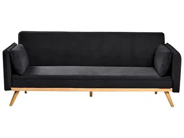 Sofa Bed ASAA Fabric Black - Living Room