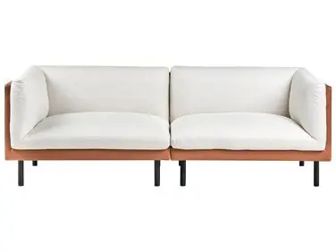 Sofa 3 Seater VORGOD Fabric Off-White