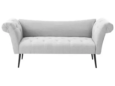 Chaise Longue NANTILLY Fabric Light Grey - Living Room